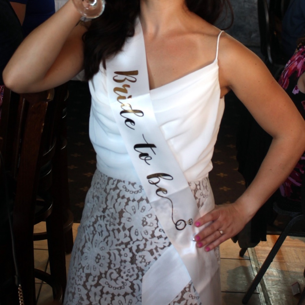 White dress chiffon and lace dress